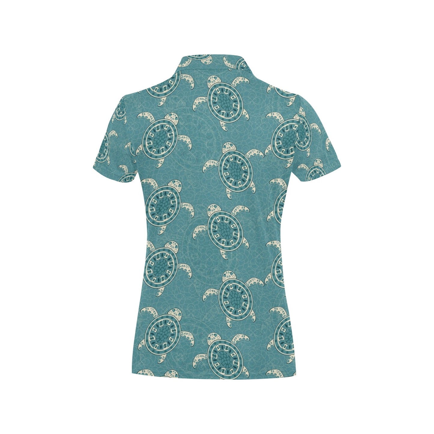 Sea Turtle Pattern Print Design T02 Women's Polo Shirt