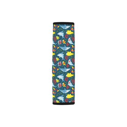 Scuba With Sharks Print Design LKS303 Car Seat Belt Cover