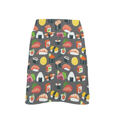 Sushi Print Design LKS302 17" Golf & Pickleball Skort with Pockets