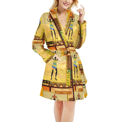 African Girl Design Women's Fleece Robe