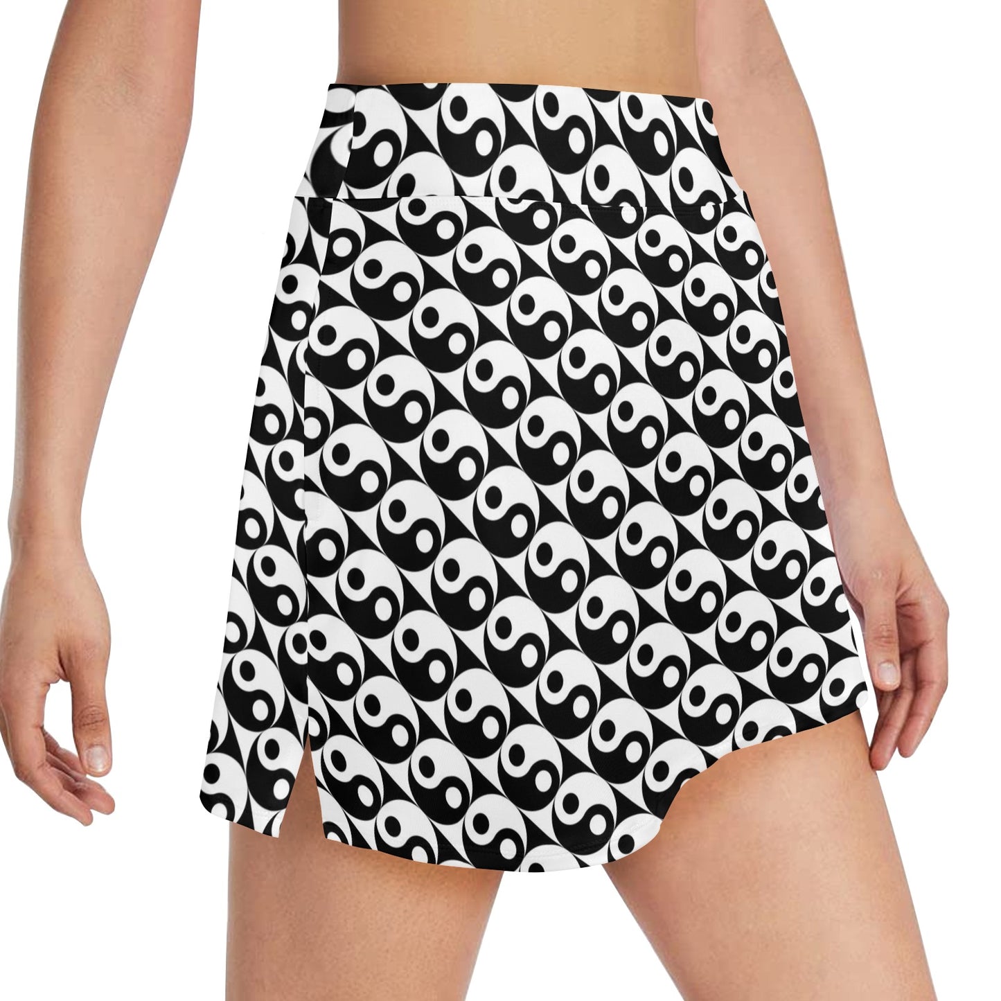 Yin Yang Print Design LKS304 17" Golf & Pickleball Skort with Pockets