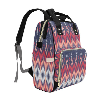 Ikat Print Design LKS401 Diaper Bag Backpack