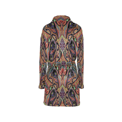Bohemian Pattern Print Design 06 Women's Fleece Robe
