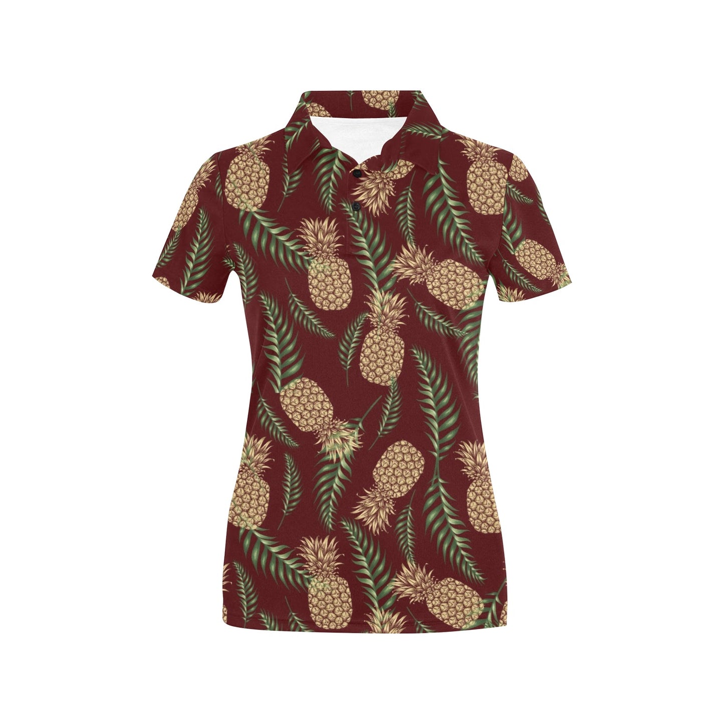 Pineapple Pattern Print Design PP013 Women's Polo Shirt