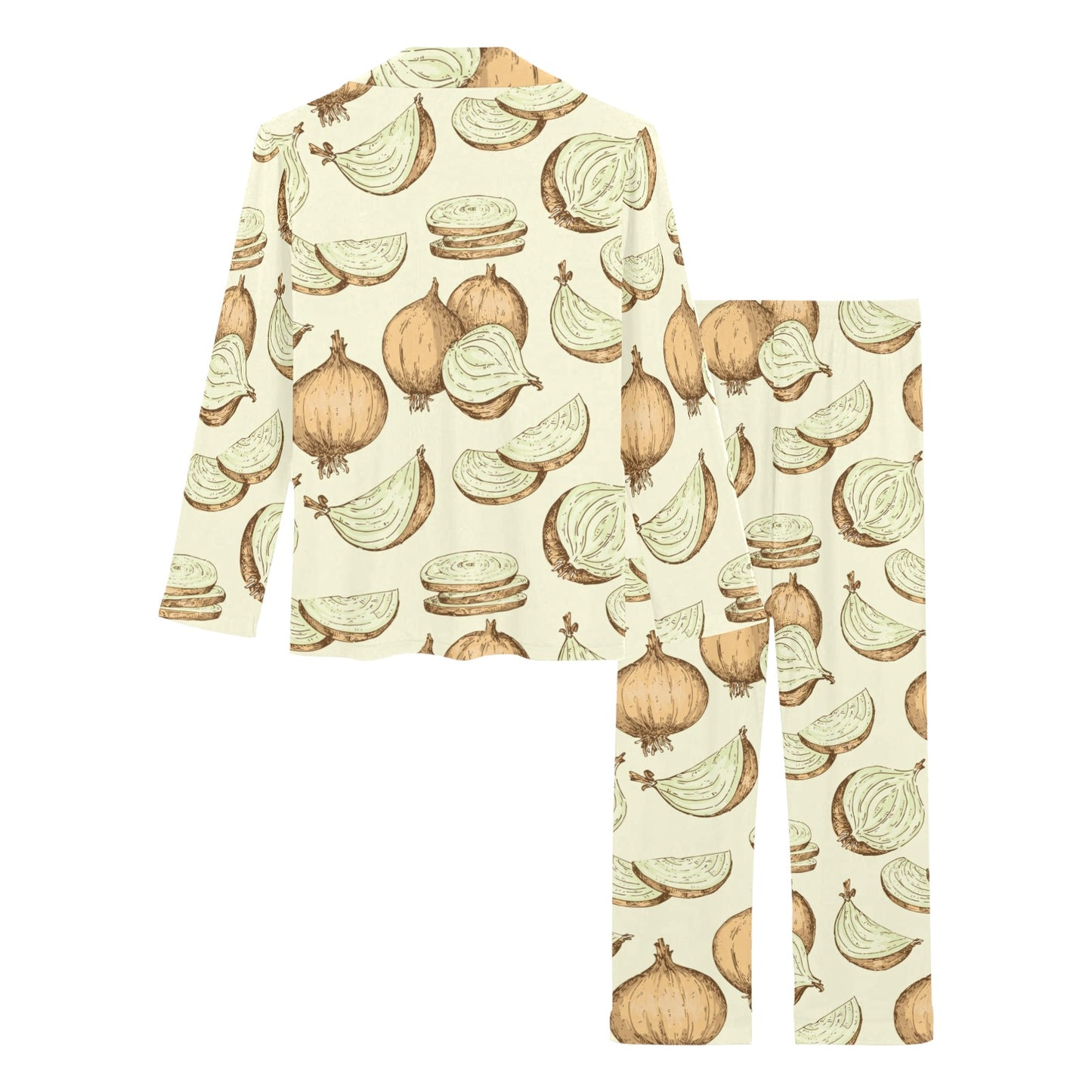 Onion Pattern Print Design A02 Women's Long Pajama Set