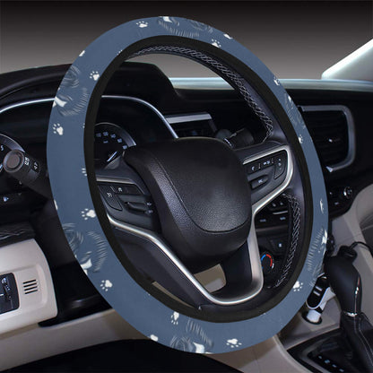 Scottish Terriers Print Design LKS307 Steering Wheel Cover with Elastic Edge