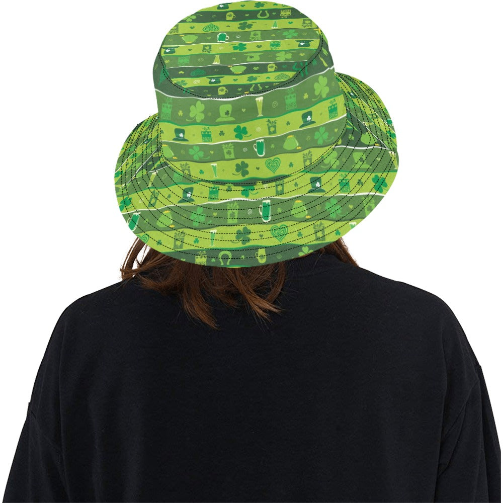 Shamrock Print Design LKS303 Unisex Bucket Hat