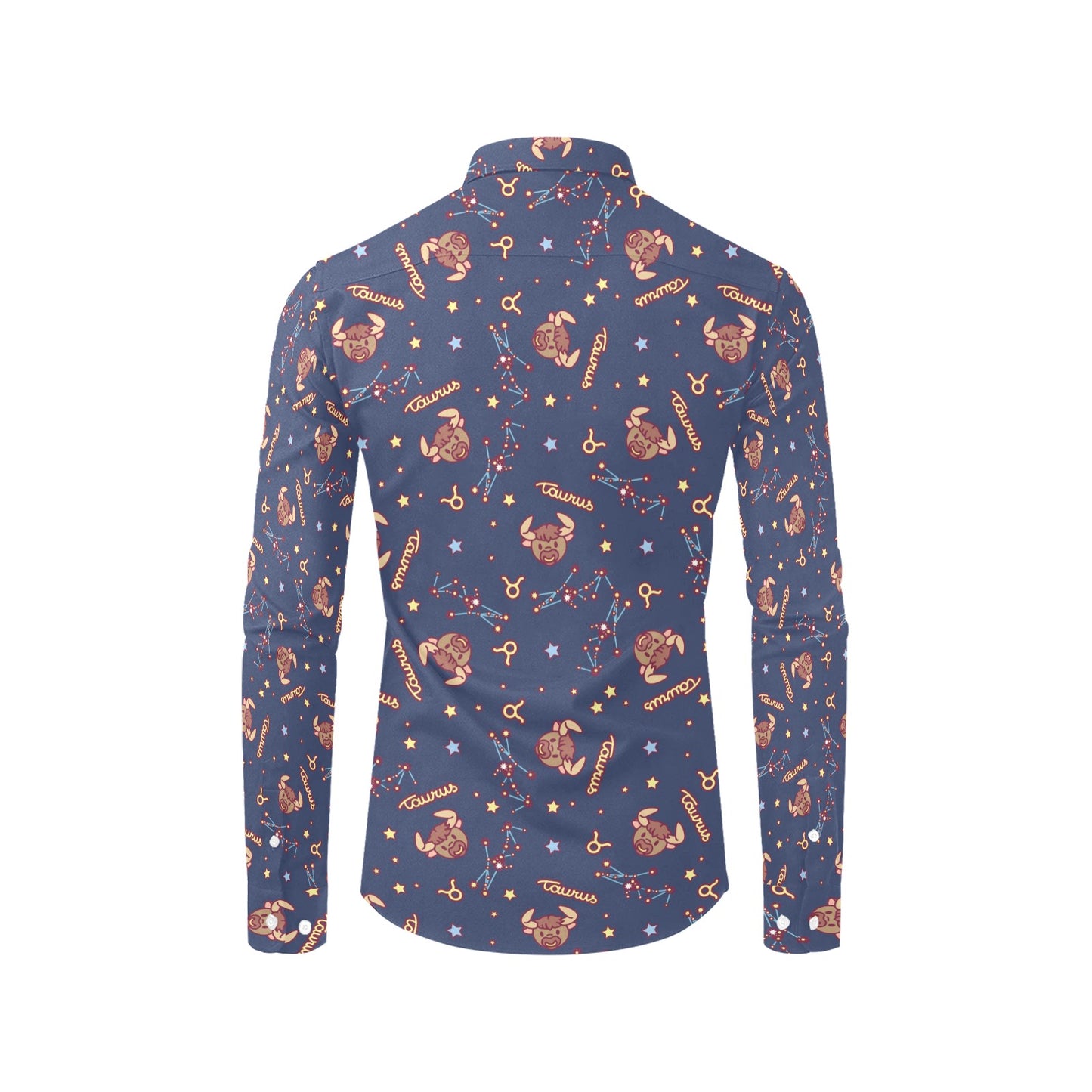 Taurus Print Design LKS304 Men's Long Sleeve Dress Shirt