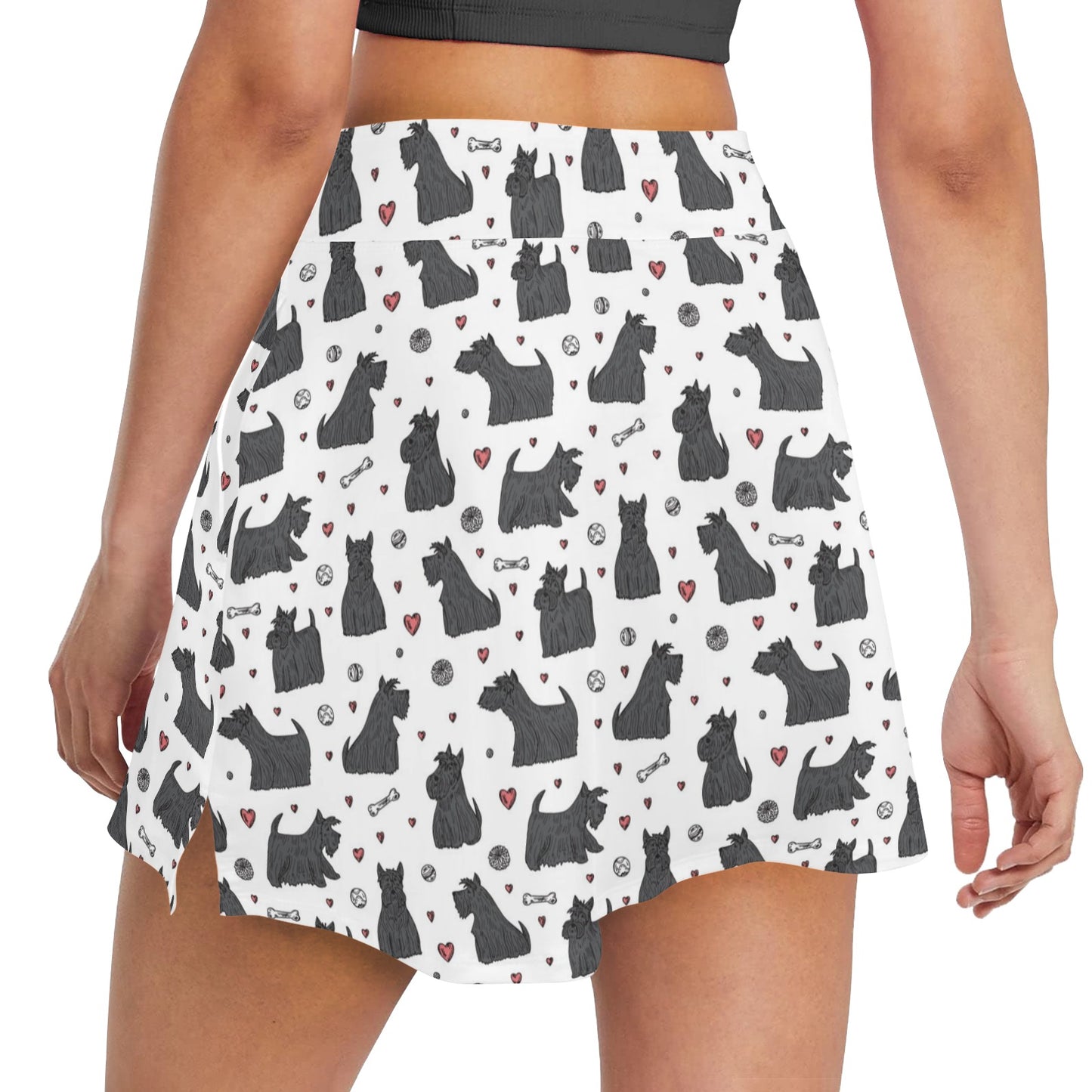 Scottish Terriers Print Design LKS3015 17" Golf & Pickleball Skort with Pockets