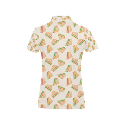 Sandwich Print Design LKS301 Women's Polo Shirt