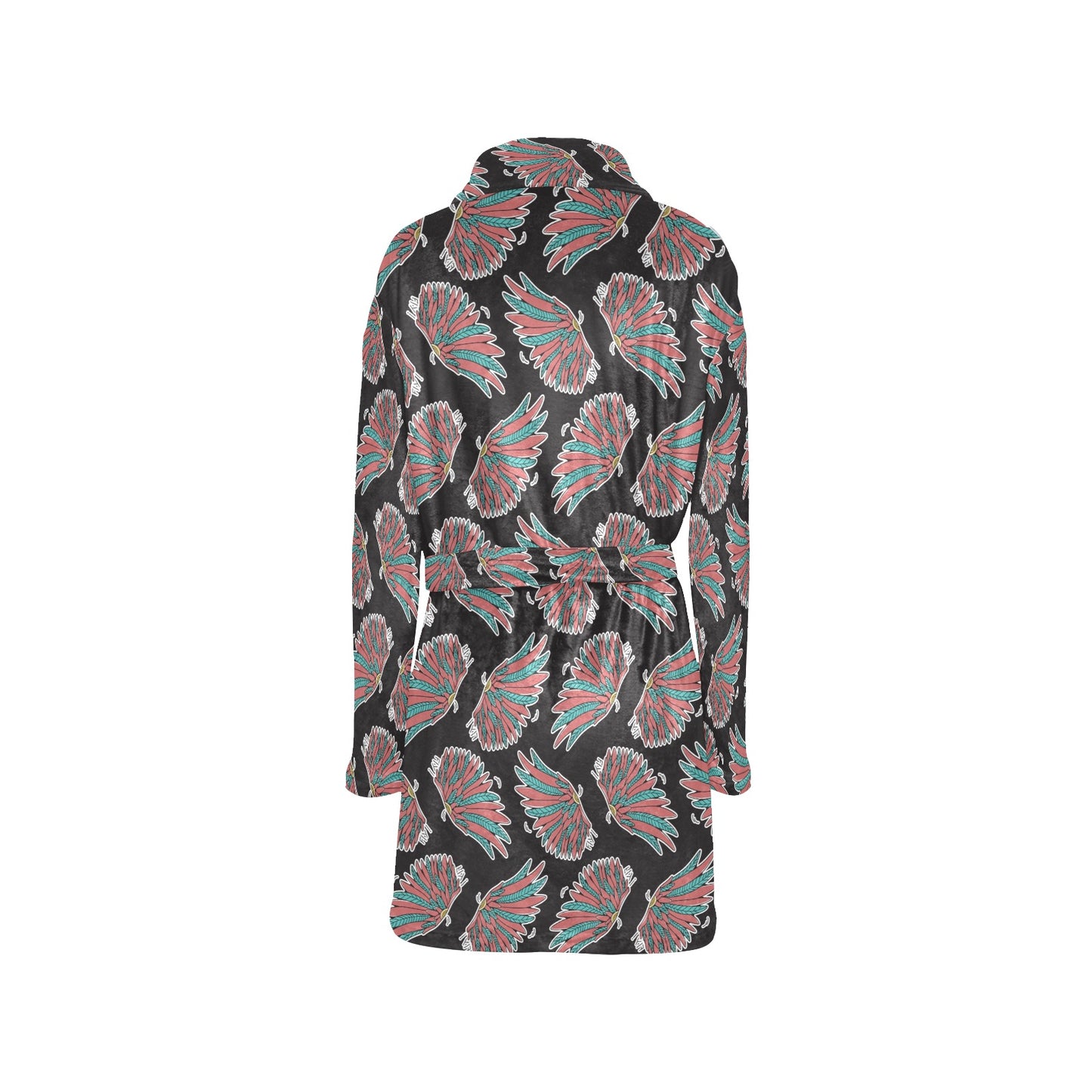 Angel Wings Pattern Print Design 05 Women's Fleece Robe