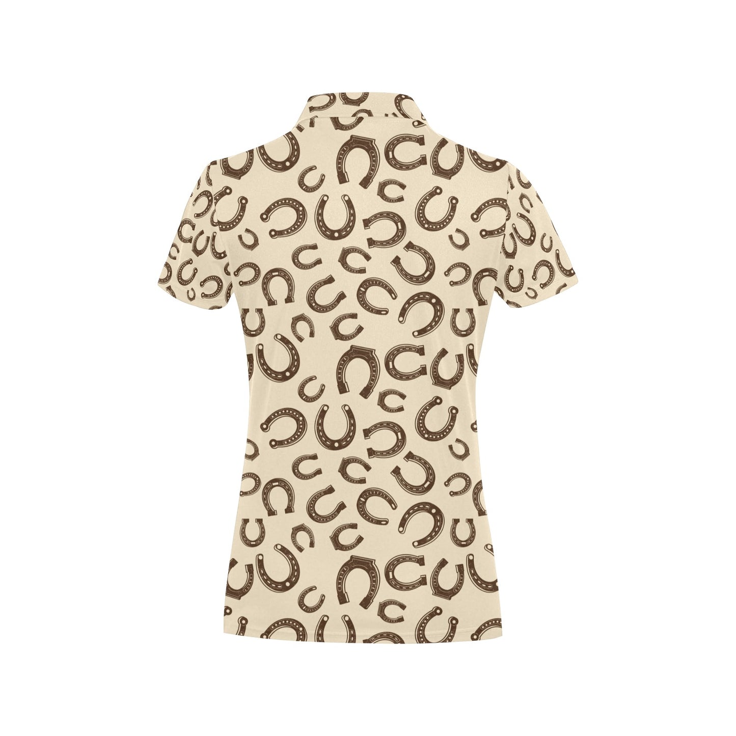 Horseshoe Print Design LKS302 Women's Polo Shirt