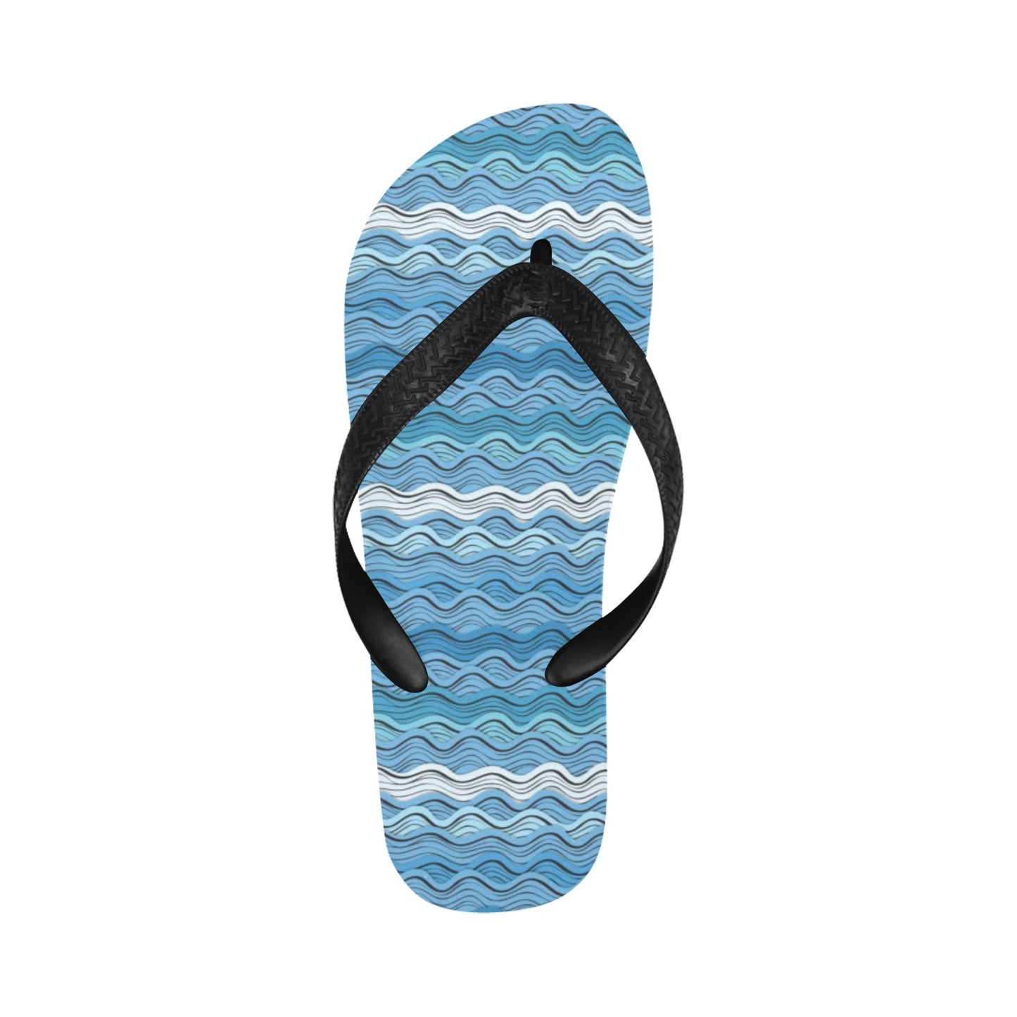 Wave Print Design LKS301 Flip Flops