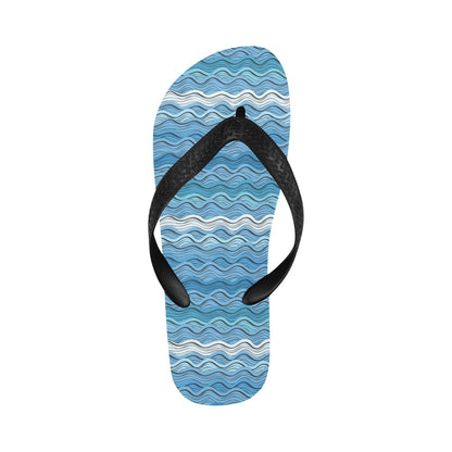 Wave Print Design LKS301 Flip Flops