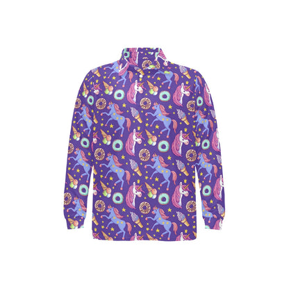 Unicorn Sweety Long Sleeve Polo Shirt For Men's