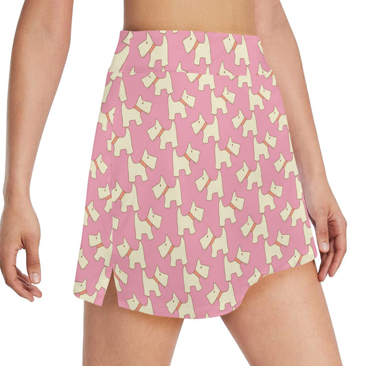 Scottish Terriers Print Design LKS306 17" Golf & Pickleball Skort with Pockets