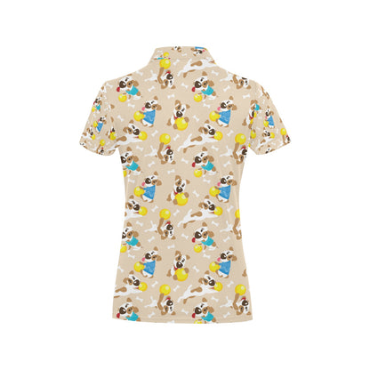Russell Terriers Cute Print Design LKS304 Women's Polo Shirt