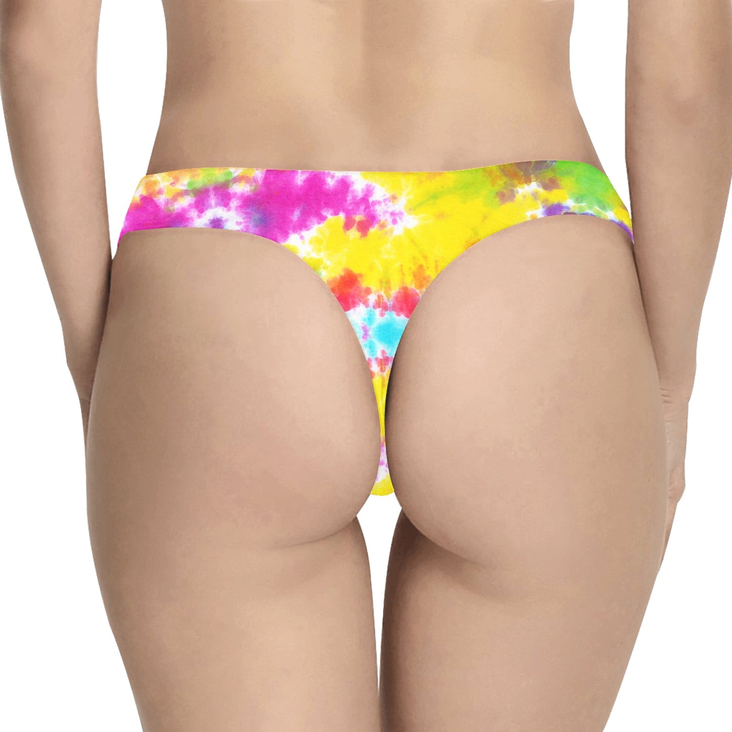 Tie Dye Rainbow Themed Print Women's Thongs