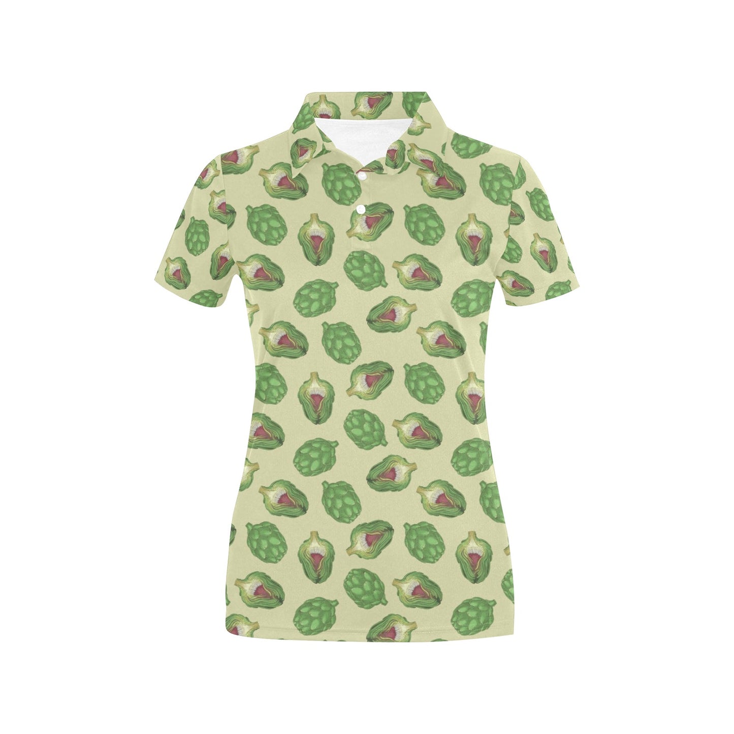 Artichoke Pattern Print Design 03 Women's Polo Shirt