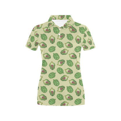 Artichoke Pattern Print Design 03 Women's Polo Shirt