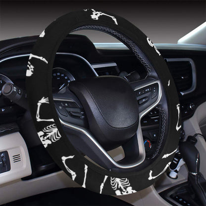 Skeleton Print Design LKS305 Steering Wheel Cover with Elastic Edge