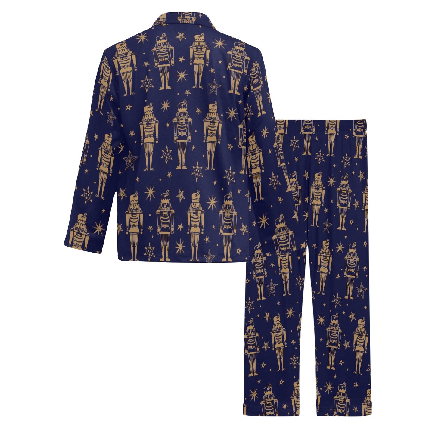 Nutcracker Pattern Print Design A05 Men's Long Pajama Set