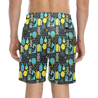 Science Print Design LKS301 Men's Swim Trunks Beach Shorts