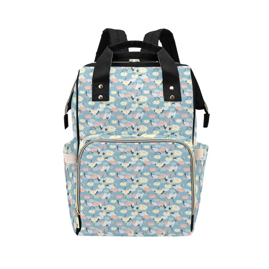Water Lily Print Design LKS304 Diaper Bag Backpack