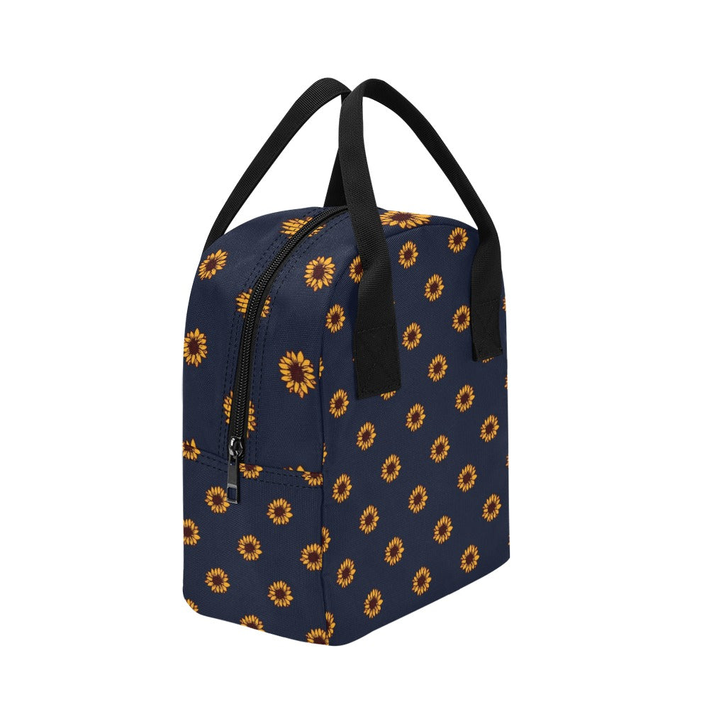 Sunflower Print Design LKS304 Insulated Lunch Bag