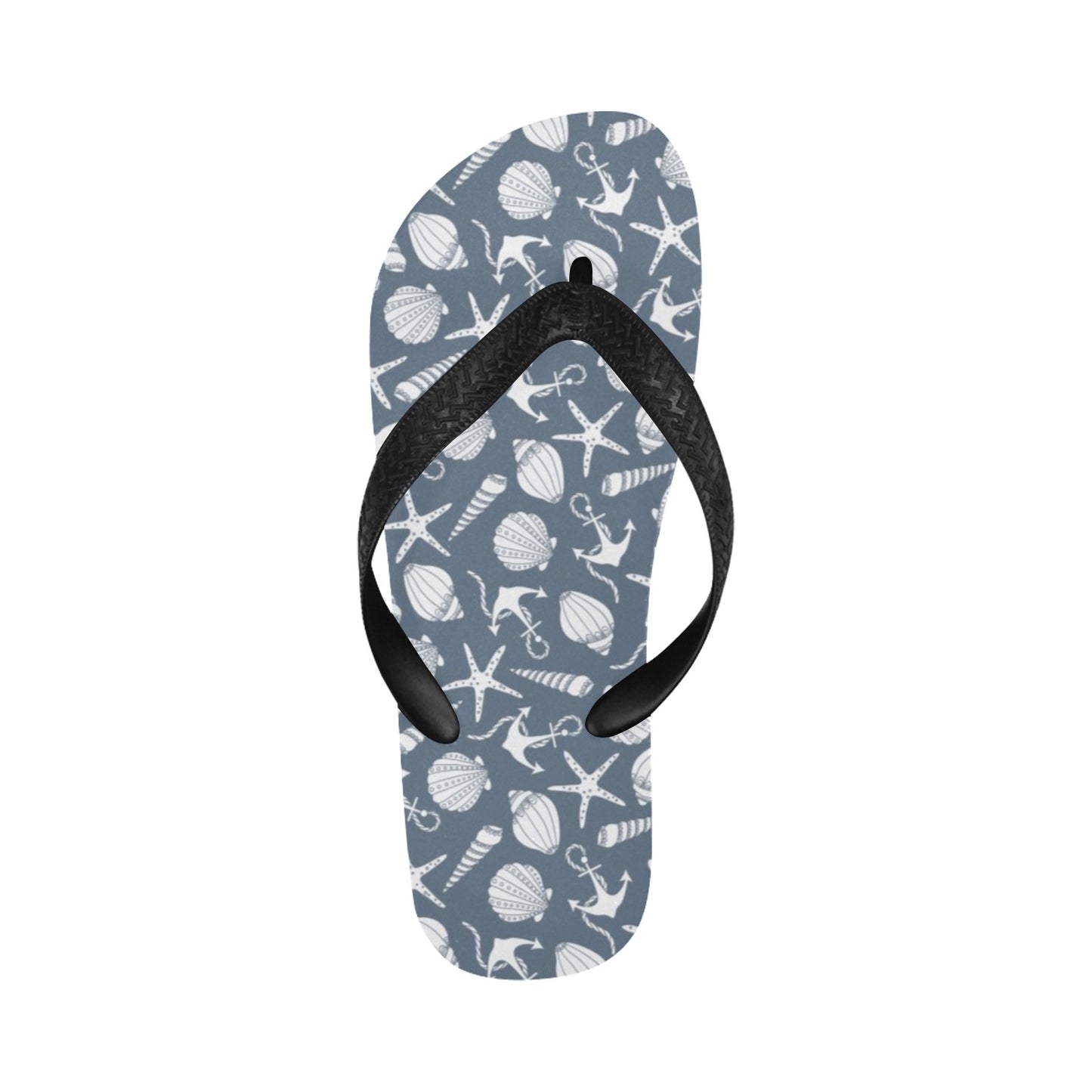 Seashell Print Design LKS306 Flip Flops