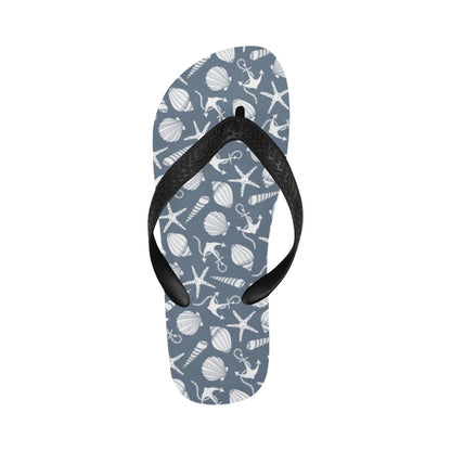Seashell Print Design LKS306 Flip Flops