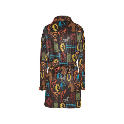 Equestrian Equipment Horse Colorful Women's Fleece Robe