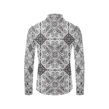 Bandana Print Design LKS309 Men's Long Sleeve Dress Shirt