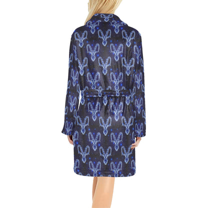 Goat Print Design LKS401 Women's Fleece Robe