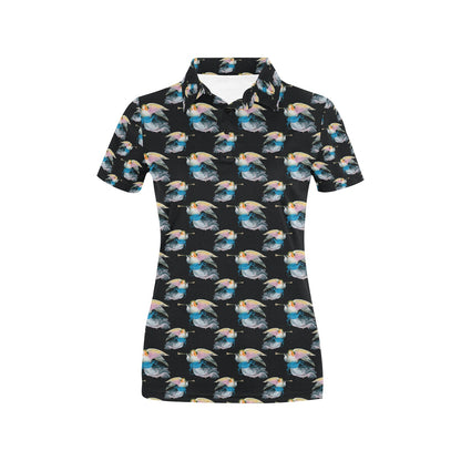 Angel with Wings Beautiful Design Print Women's Polo Shirt