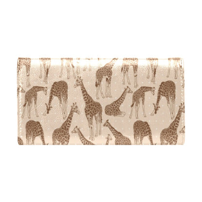 Giraffe Pattern Design Print Women's Trifold Wallet