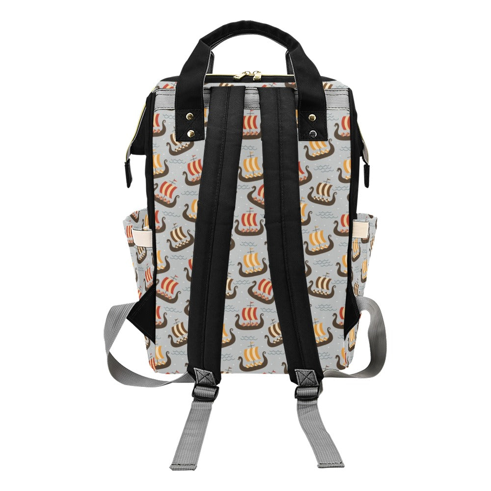 Vikings Print Design LKS308 Diaper Bag Backpack