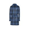 Tartan Blue Print Design LKS304 Women's Fleece Robe