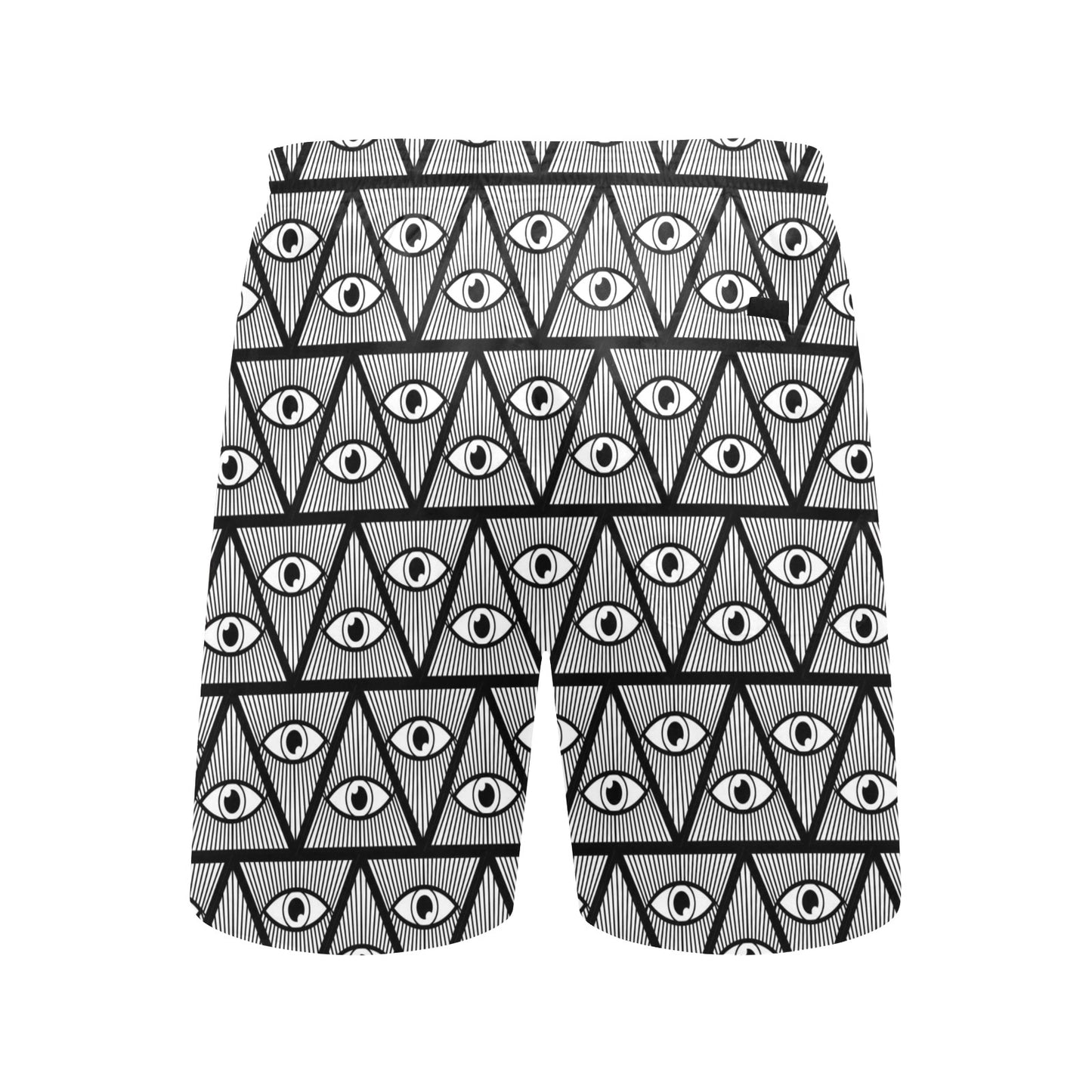 Third Eye Pattern Print Design LKS304 Men's Swim Trunks Beach Shorts