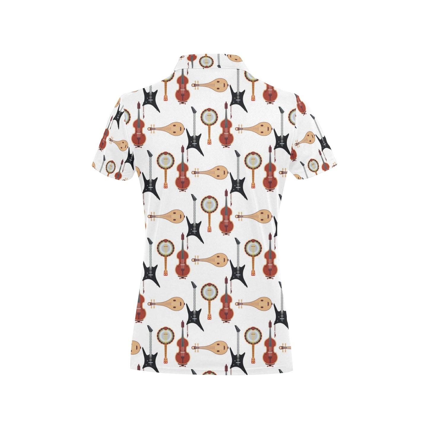 Banjo Print Design LKS403 Women's Polo Shirt