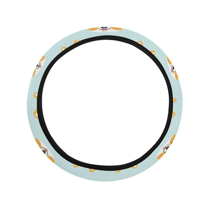 Shiba Inu Print Design LKS301 Steering Wheel Cover with Elastic Edge