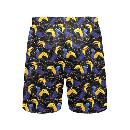 Toucan Print Design LKS307 Men's Swim Trunks Beach Shorts