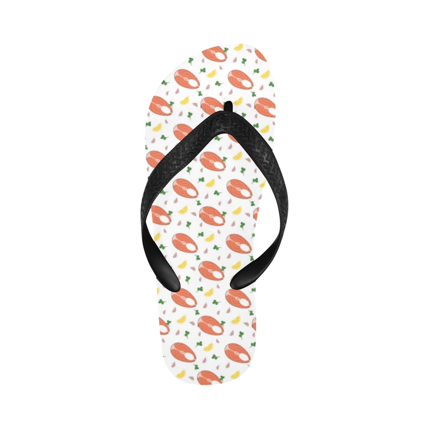 Salmon Steak Print Design LKS303 Flip Flops