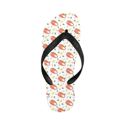 Salmon Steak Print Design LKS303 Flip Flops