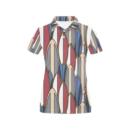 Surf board Pattern Women's Polo Shirt