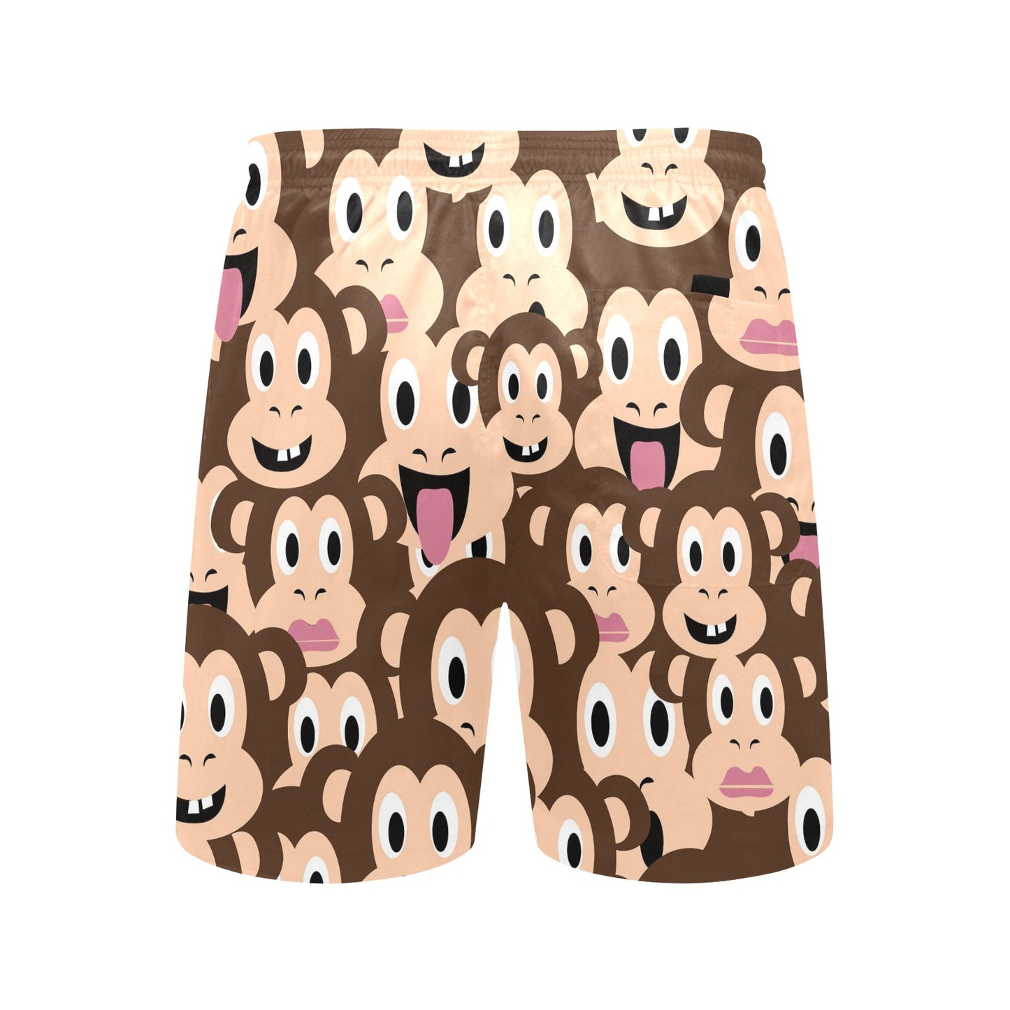 Emoji Monkey Print Pattern Men's Swim Trunks Beach Shorts