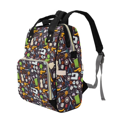 Sewing Equipment Print Design LKS308 Diaper Bag Backpack