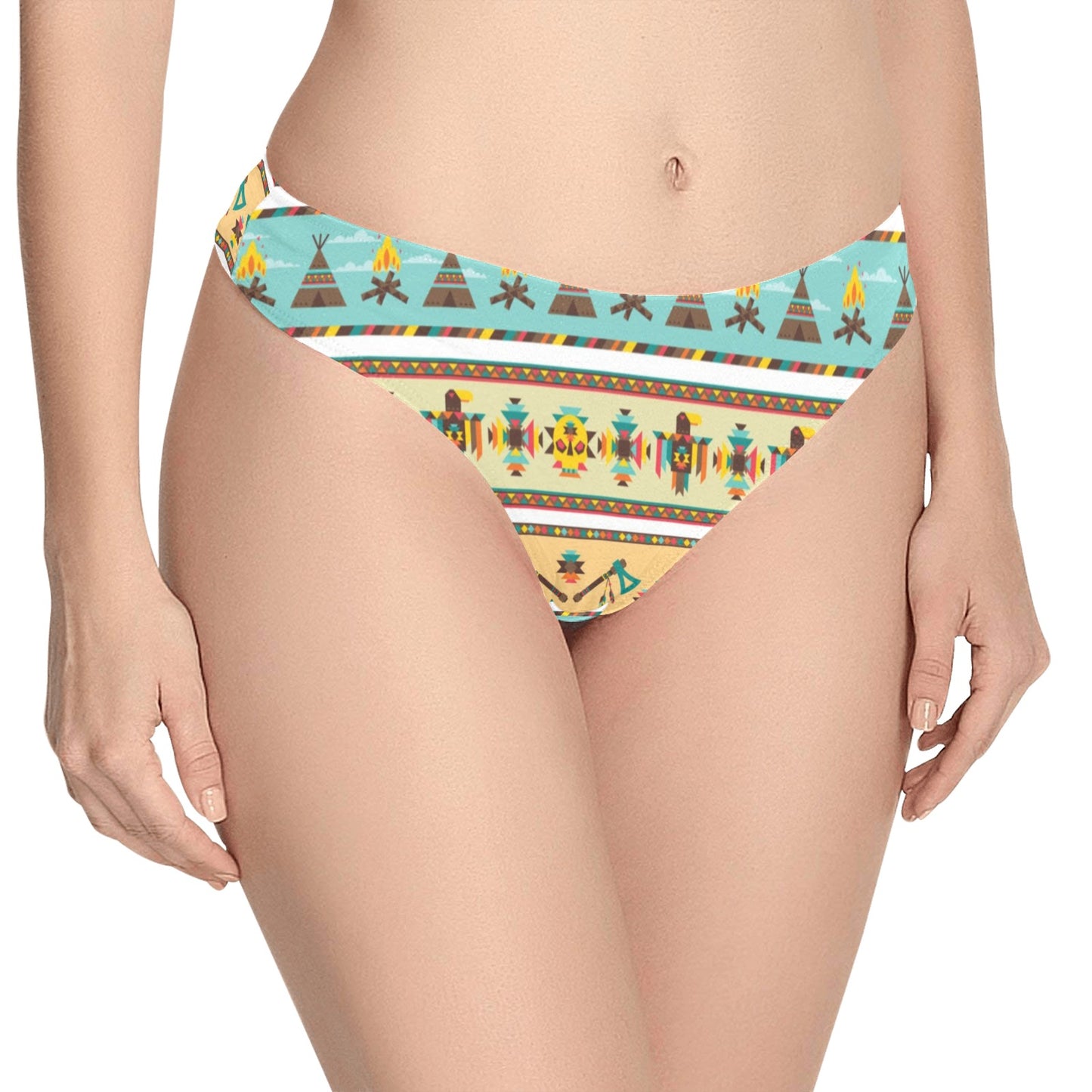 American indian Life Pattern Women's Thongs
