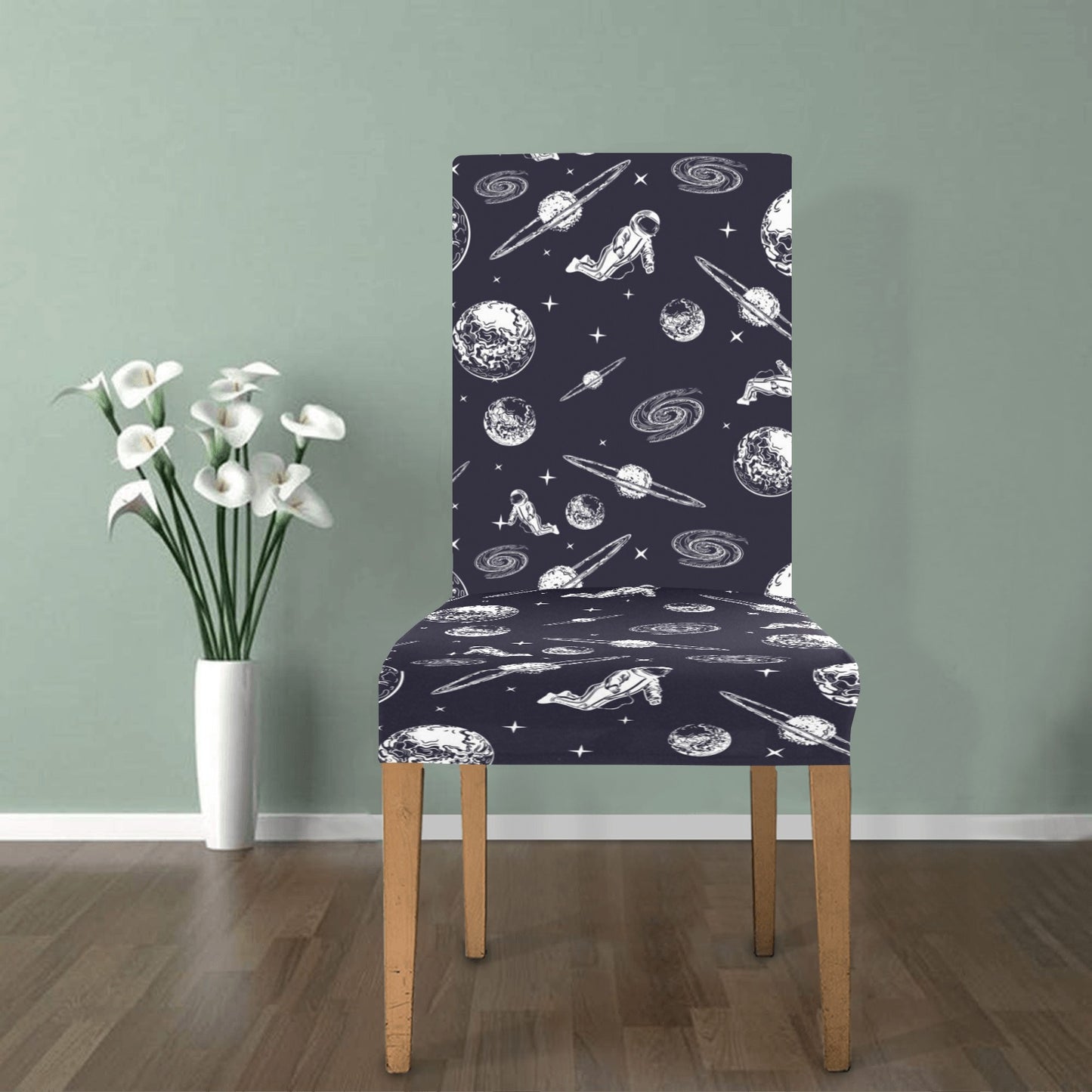 Space Astronaut Print Design LKS302 Dining Chair Slipcover