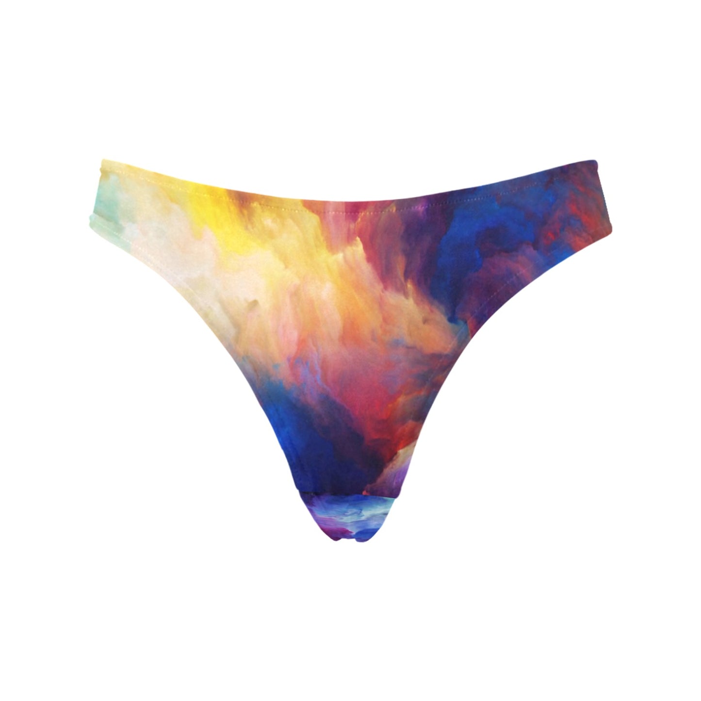 Vortex Twist Swirl Water Color Design Women's Thongs